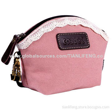 Canvas cosmetic bag, light for Korean style